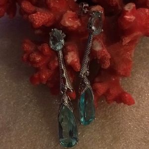 Blue glass earrings
